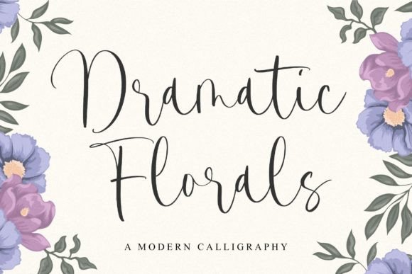 Dramatic Florals: A Modern Calligraphy Font That Commands Attention