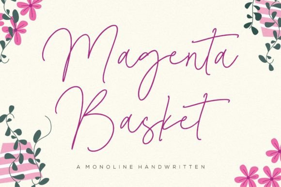 Magenta Basket – A Handwritten Font That Speaks Elegance