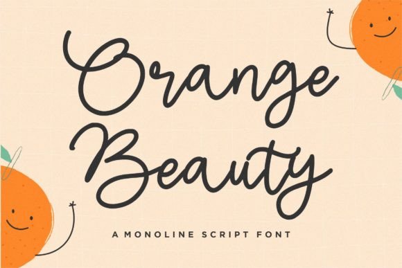 Orange Beauty Font: Elegant Script for Every Project